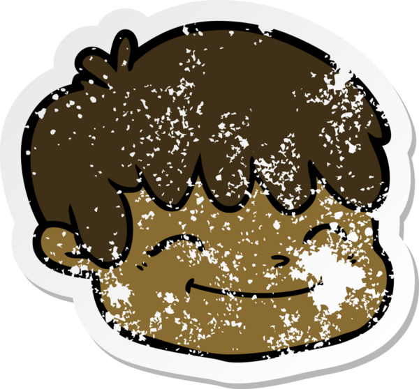 Bir insan tarafından çizilmiş karikatür erkek yüzü.