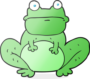 Bir insan tarafından çizilmiş serbest çizim kurbağa.