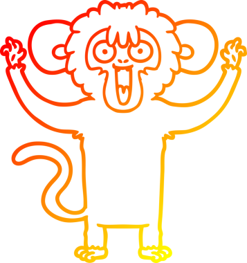 Bir insan tarafından çizilmiş bir karoton maymunu çizimi