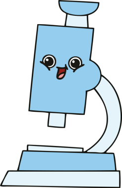 Bir insan tarafından çizilmiş güzel bir mikroskop çizimi.