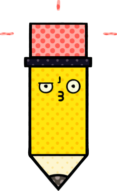 bir insan tarafından çizilmiş bir kalemin karikatürü.