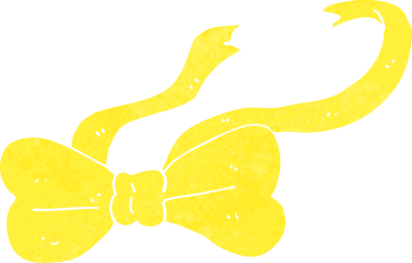 Bir insan tarafından çizilmiş çizgi film papyonu.