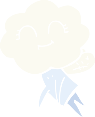 Bir insan tarafından çizilmiş sihirli yaratığın düz renk çizimi