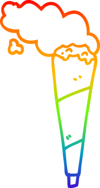 Bir insan tarafından çizilmiş sigara tiryakisi çizgi çizgi çizimi.