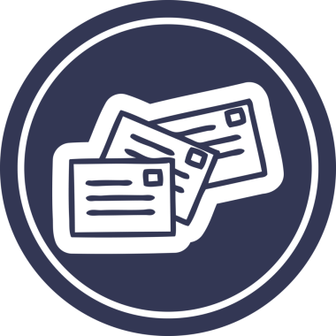 Bir insan tarafından çizilmiş dairesel simge yığını