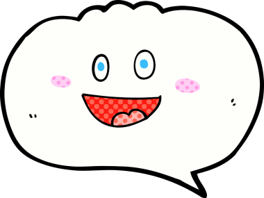 Bir insan tarafından çizilmiş şirin bir konuşma balonu.