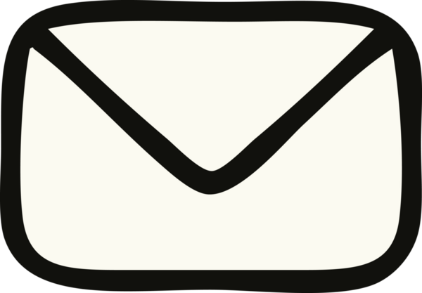 Bir insan tarafından çizilmiş kağıt bir zarfın sevimli karikatürü