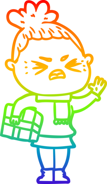 Bir insan tarafından çizilmiş kızgın bir karikatür çizimi.