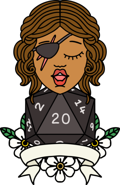 Retro Dövme Tarzı Bir insan tarafından çizilmiş 20 zarlı düzenbaz insan