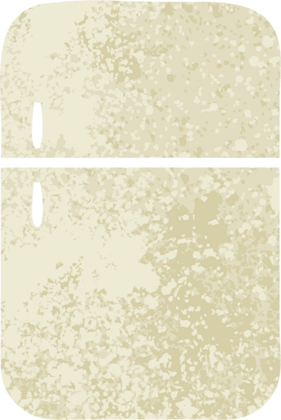 Bir insan tarafından çizilmiş buzdolabının retro çizim tarzı karikatürü.