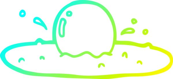 Bir insan tarafından çizilen kızarmış yumurtanın soğuk gradyan çizimi