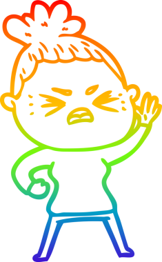 Bir insan tarafından çizilmiş kızgın bir karikatür çizimi.