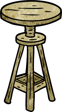 bir insan tarafından çizilmiş ayarlanabilir karikatür taburesi