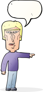 Bir insan tarafından çizilmiş konuşma balonlu bir adam.