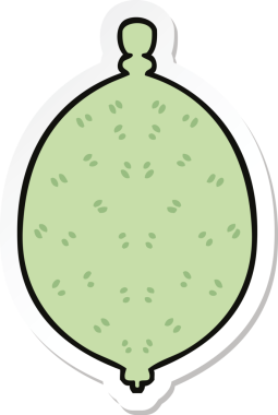 Bir insan tarafından çizilmiş tuhaf bir el çizimi limon.