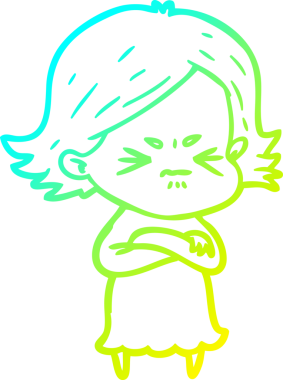 Bir insan tarafından çizilmiş kızgın bir karikatür çizimi.