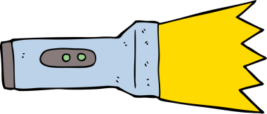 Bir insan tarafından çizilmiş çizgi film meşalesi.