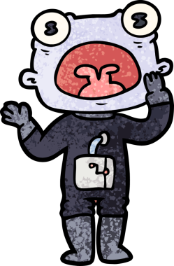 Bir insan tarafından çizilmiş el çizimi karikatür