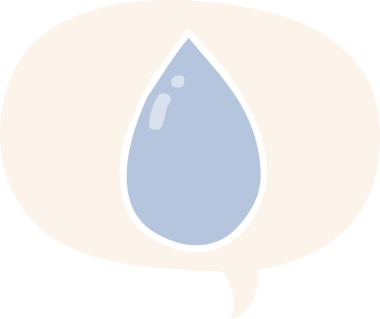 bir insan tarafından çizilmiş eski usul konuşma baloncuklu çizgi film su damlacığı