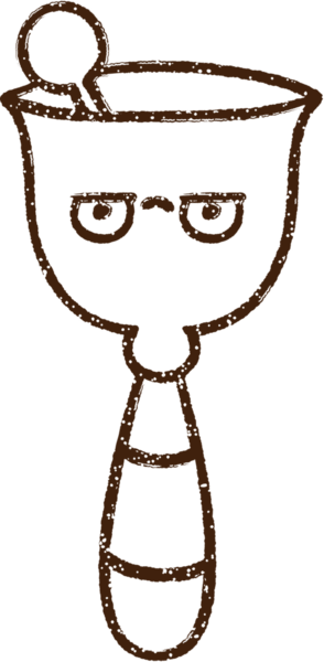 Bir insan tarafından çizilmiş çan kömürü çizimi