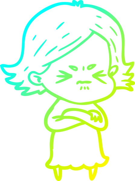 Bir insan tarafından çizilmiş kızgın bir karikatür çizimi.