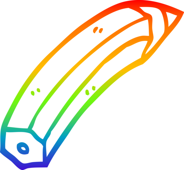 gökkuşağı gradyan çizgi çizimi bir insan tarafından çizilmiş renkli kalem