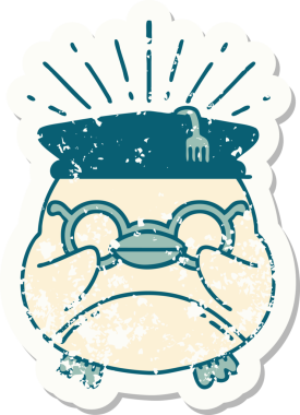 Bir insan tarafından çizilmiş eski bir dövme stili.