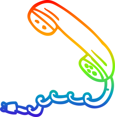 gökkuşağı gradyan çizgi çizimi bir insan tarafından çizilmiş bir çizgi telefon ahizesi