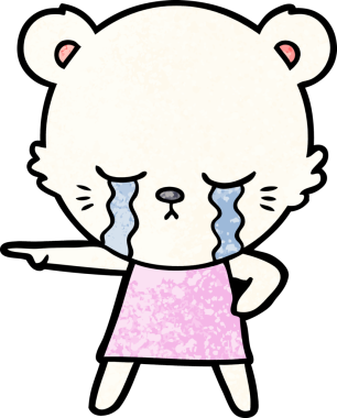 Bir insan tarafından çizilmiş kutup ayısı karikatürü