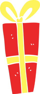 Bir insan tarafından çizilmiş karalama Noel hediyesi.