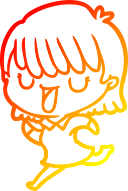 Bir insan tarafından çizilmiş bir karikatür kadın çizimi