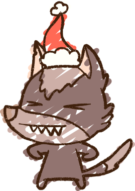 Bir insan tarafından çizilen Noel Kurdu Tebeşiri