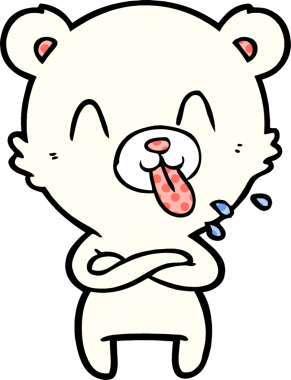 kaba karikatür kutup ayısının insan tarafından çizilmiş dili.