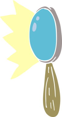 Bir insan tarafından çizilmiş karalama büyüteç.