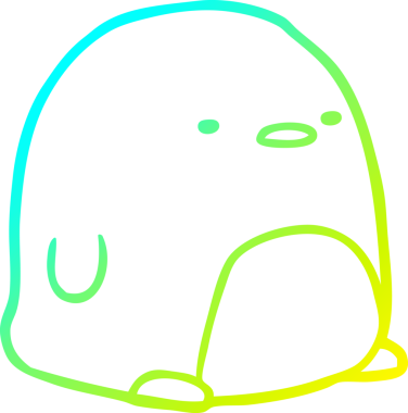 Bir insan tarafından çizilmiş sevimli bir penguen çizimi.