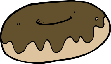 Bir insan tarafından çizilmiş çizgi film çöreği.