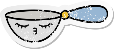 Bir insan tarafından çizilmiş sevimli bir çizgi filmin sıkıntılı çıkartması.