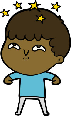 çizgi film bir insan tarafından çizilmiş hayret verici çocuk.