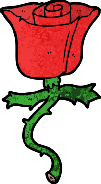 Bir insan tarafından çizilmiş dikenli güller.