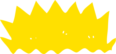 Bir insan tarafından çizilen patlamanın düz renk çizimi