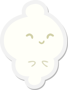 Bir insan tarafından çizilmiş cadılar bayramı hayalet çıkartması