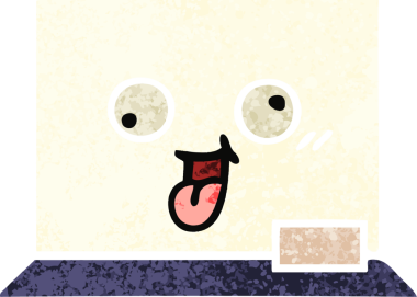 Bir insan tarafından çizilmiş beyaz bir panonun retro çizim tarzı karikatürü