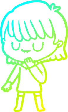 Bir insan tarafından çizilmiş bir karikatür kadın çizimi.