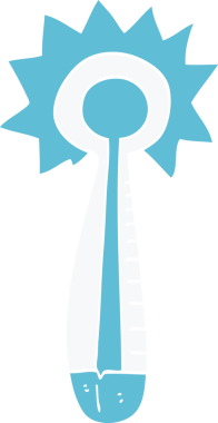 bir insan tarafından çizilmiş tıbbi termometre.