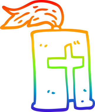 Gökkuşağı gradyan çizgi çizimi bir insan tarafından çizilmiş bir karikatür şövalye kaskı