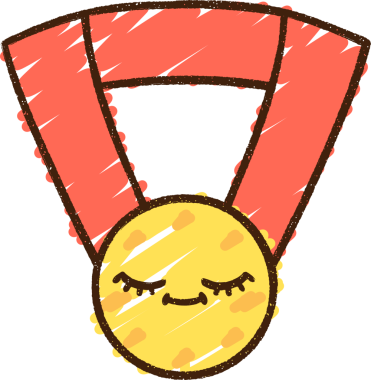 Bir insan tarafından çizilen Altın Madalya Tebeşiri