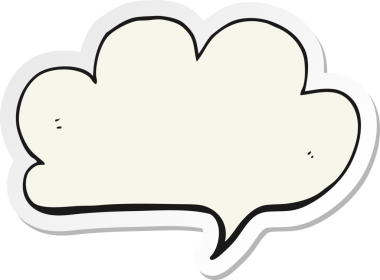 Bir insan tarafından çizilmiş bir karikatür bulutu konuşma balonunun etiketi.