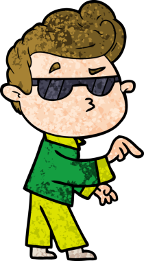 Bir insan tarafından çizilmiş havalı bir çizgi film.