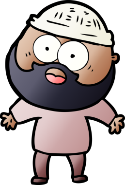 Bir insan tarafından çizilmiş sakallı bir adam.