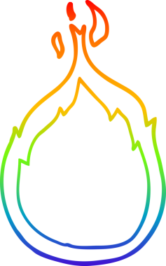 gökkuşağı gradyan çizgi çizimi bir insan tarafından çizilmiş alevler